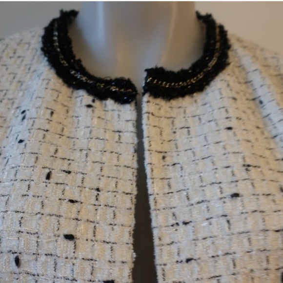 Karl Lagerfeld Cropped Tweed Jacket - Picture 3 of 7